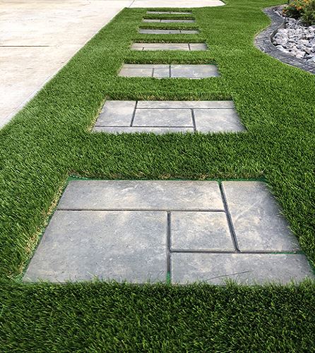 Hotel decor artificial grass
